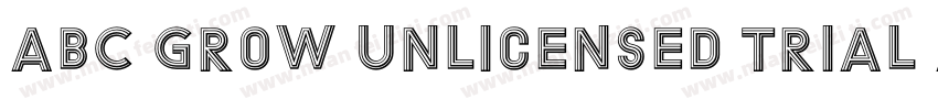 ABC Grow Unlicensed Trial ABD字体转换